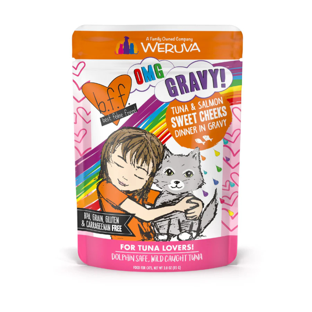 Weruva BFF OMG Gravy - Tuna & Salmon Sweet Cheeks Cat Pouch
