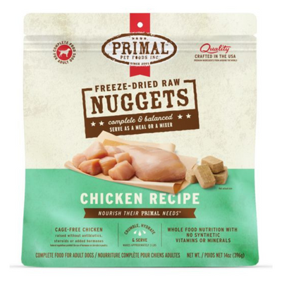 Primal Freeze-Dried Chicken Nuggets Dog Food