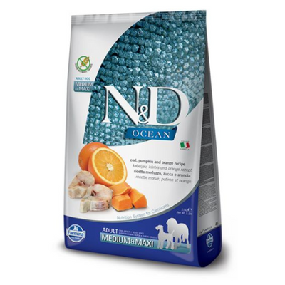Farmina N&D Ocean Cod Orange & Pumpkin Adult Medium & Maxi Dog Food