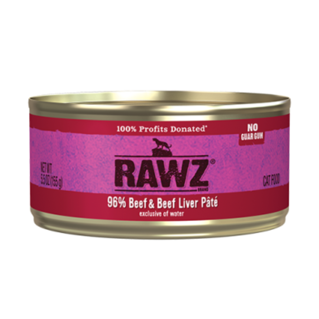 RAWZ 96% Beef & Beef Liver Pâté Cat Can