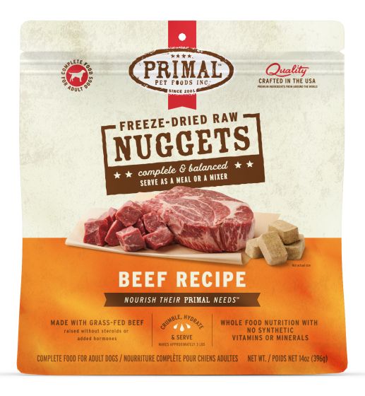 Primal Freeze-Dried Beef Nuggets Dog Food