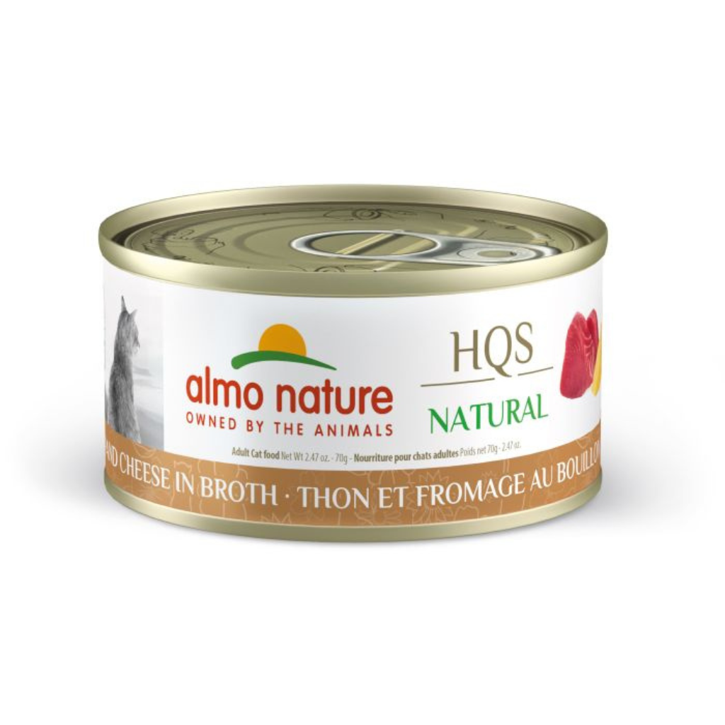 Almo Nature HQS Natural - Tuna and Cheese in Broth Cat Can