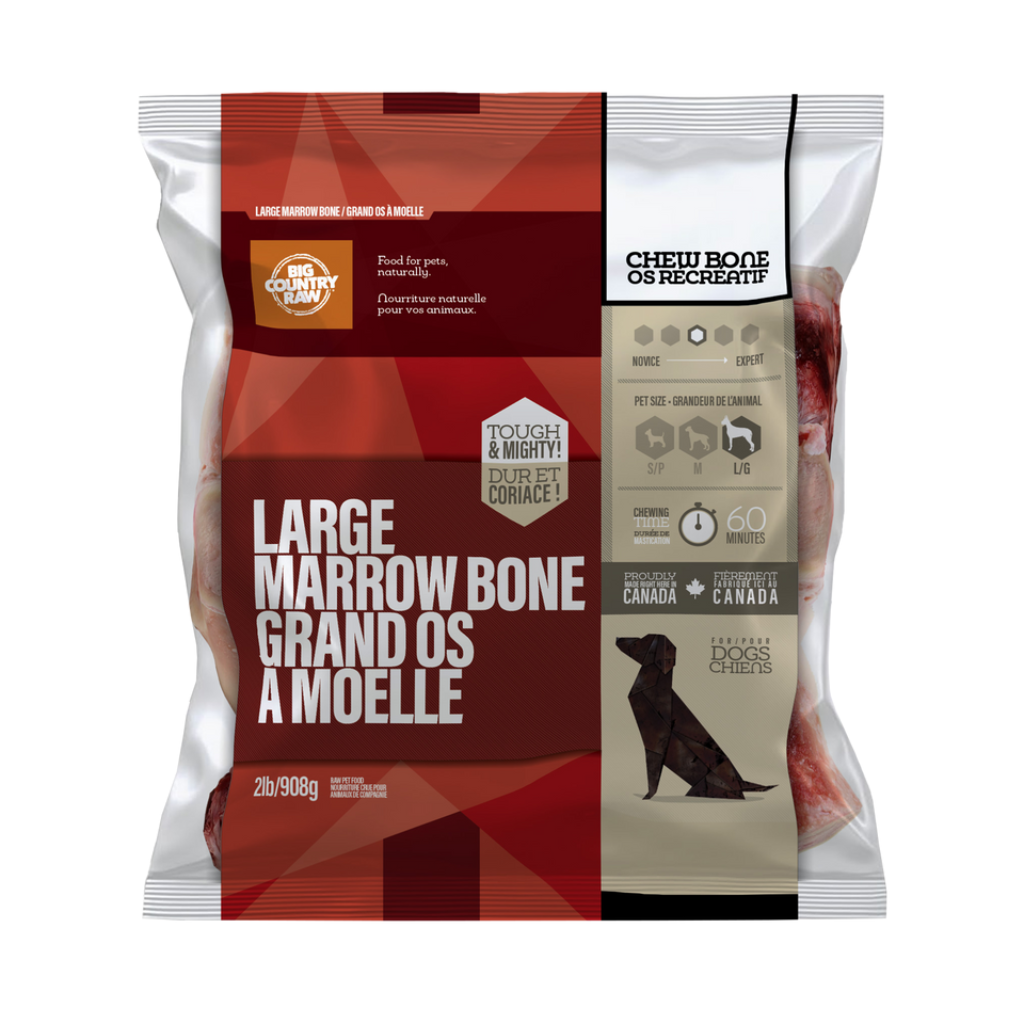 Big Country Raw Frozen Marrow Bone - Large 2lbs