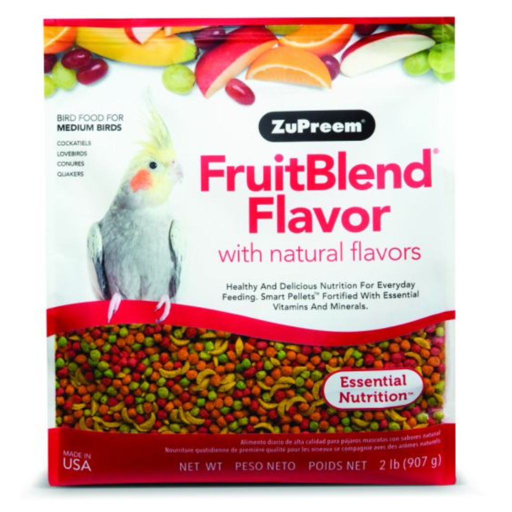 ZuPreem Fruitblend Food For Cockatiel, Lovebirds & Medium Birds