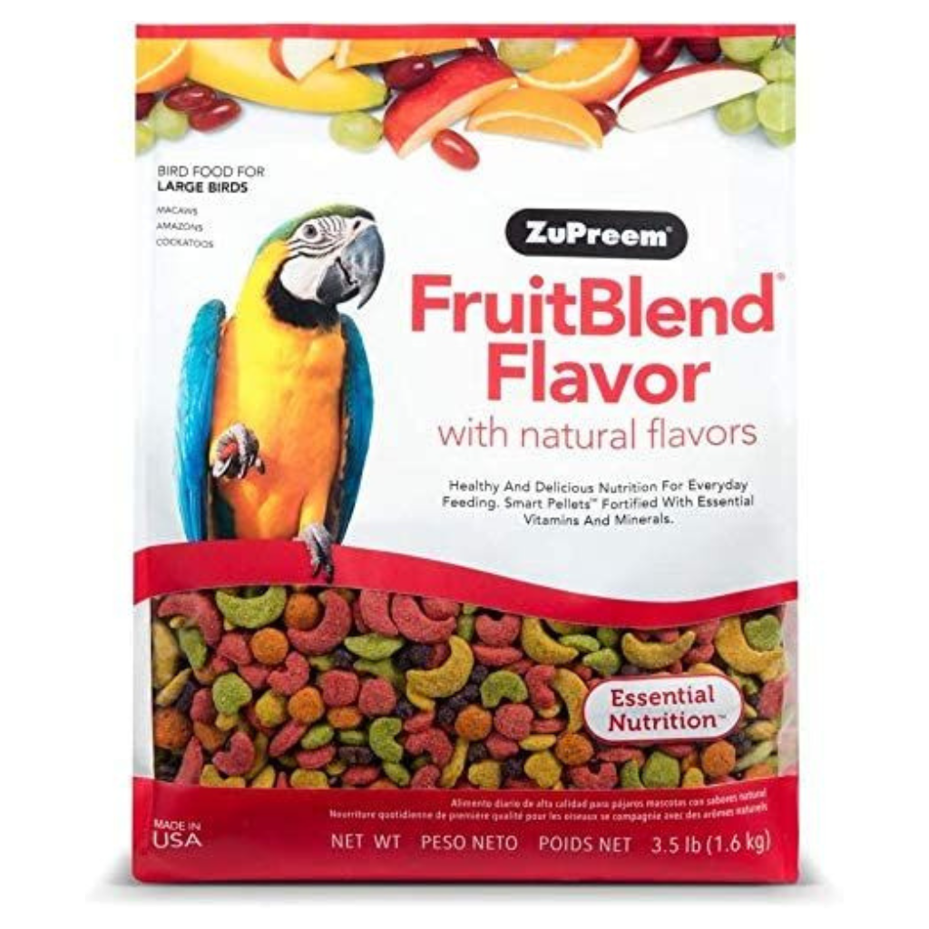 ZuPreem Fruitblend Food For Macaws, Parrots, Cockatoos & Other Large Birds