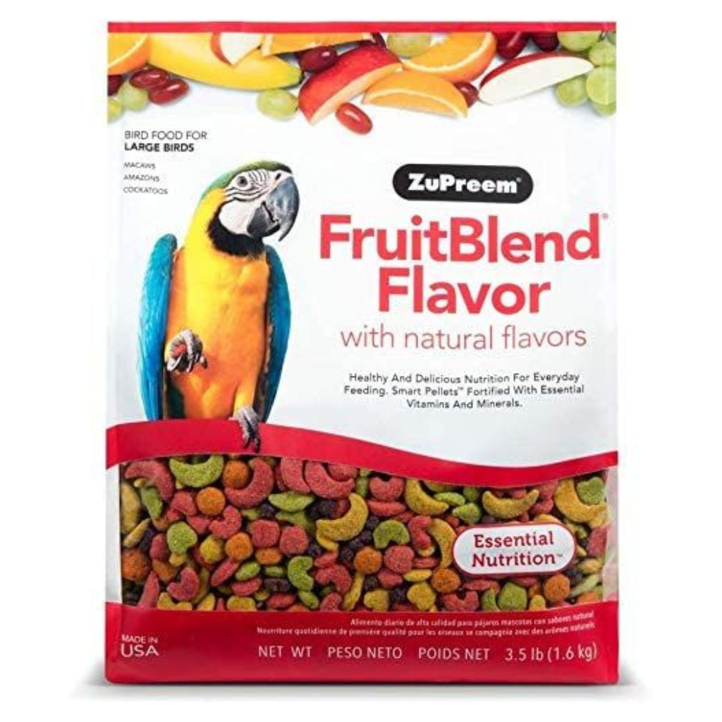 ZuPreem Fruitblend Food For Macaws, Parrots, Cockatoos & Other Large Birds