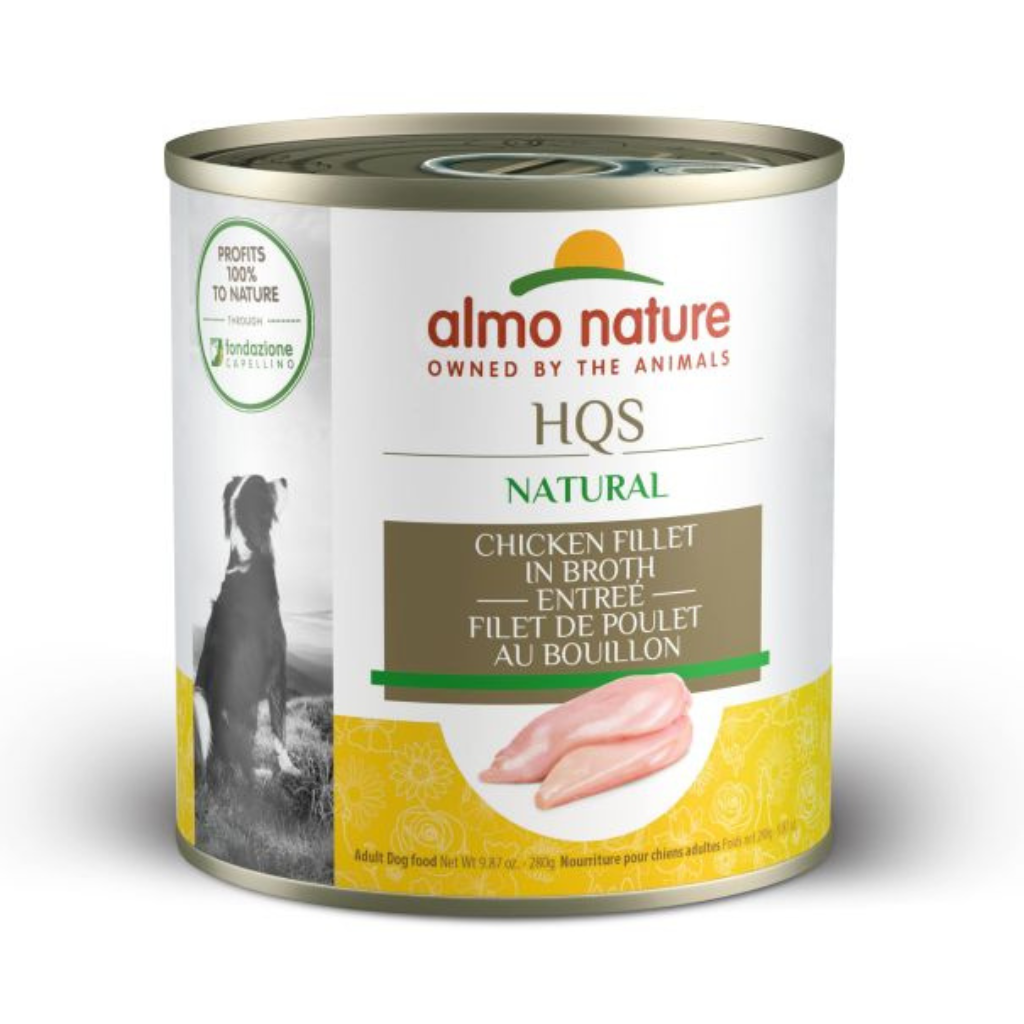 Almo Nature HQS Natural Entrée - Chicken Fillet In Broth Dog Can