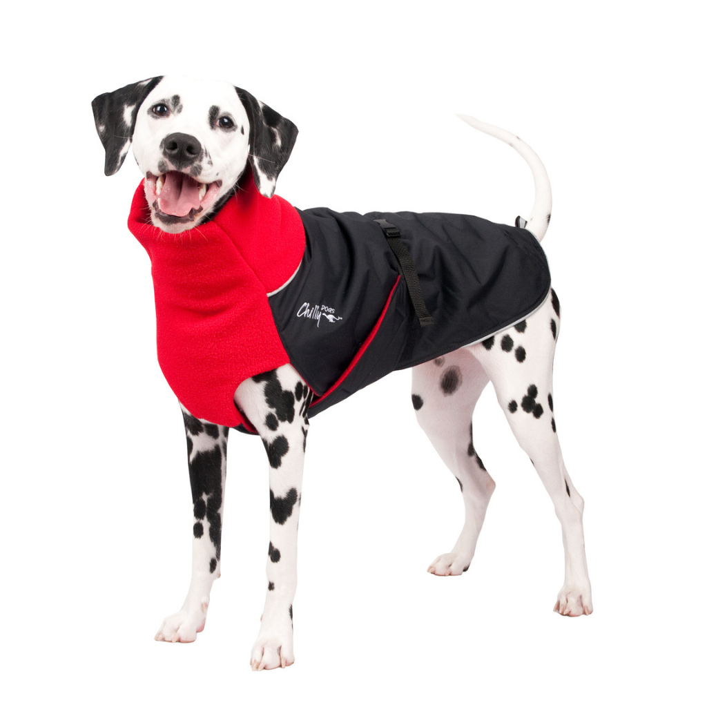 Chilly Dogs Great White North Winter Dog Coat - Red