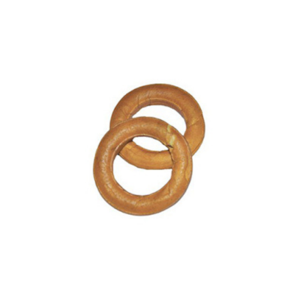 Rollover Pressed Porkhide Ring Dog Treat