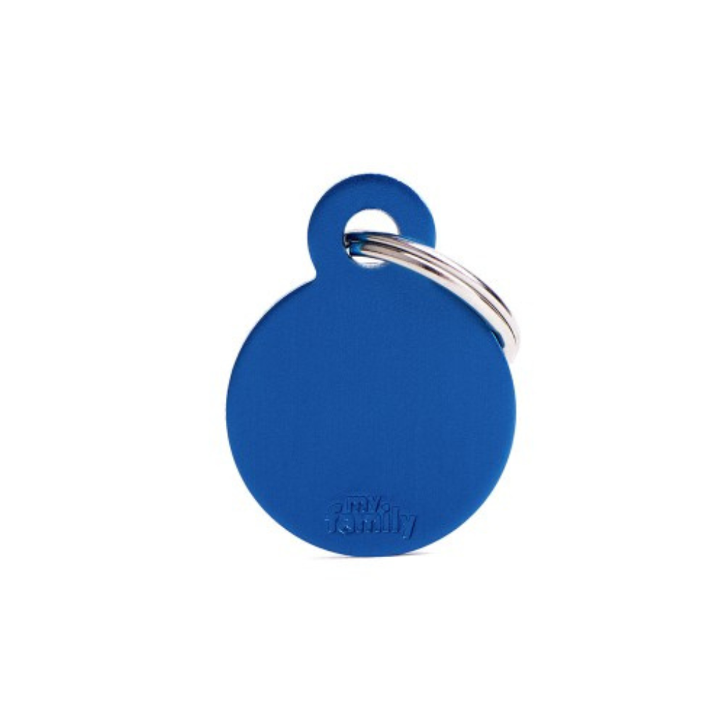 My Family Engravable Tags - Basic - Circle Blue Small