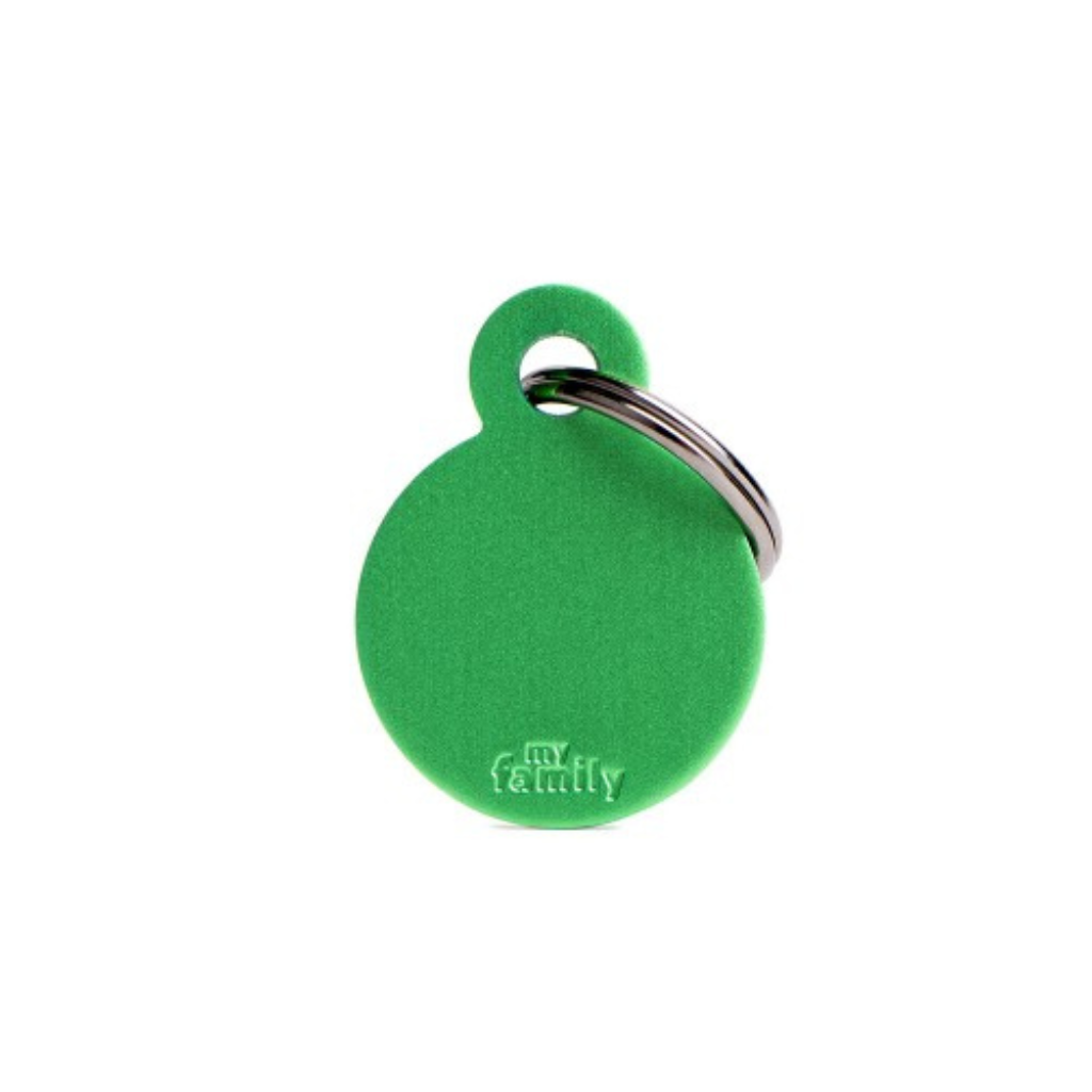 My Family Engravable Tags - Basic - Circle Green Small