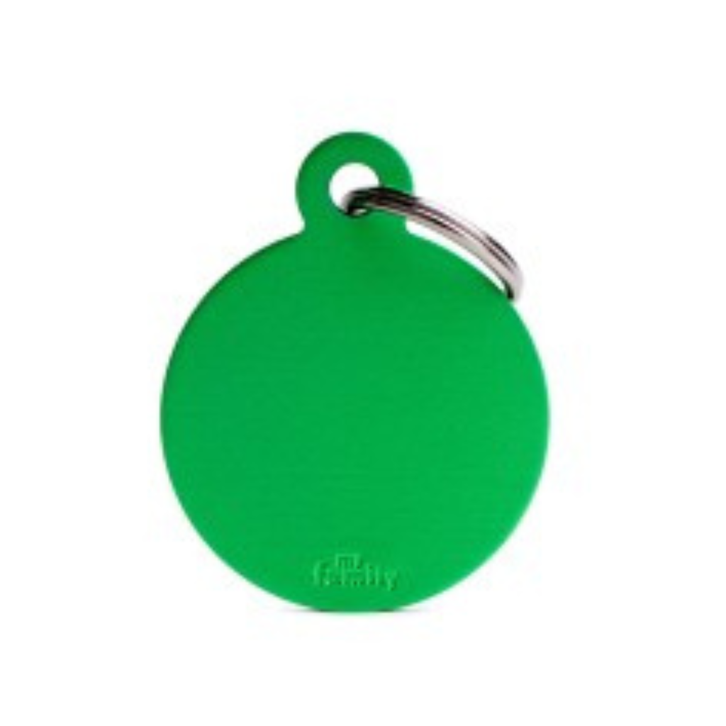 My Family Engravable Tags - Basic - Circle Green Large