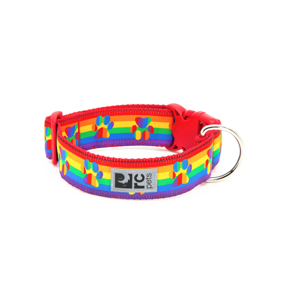 RC Pets Wide Clip Dog Collar - Rainbow