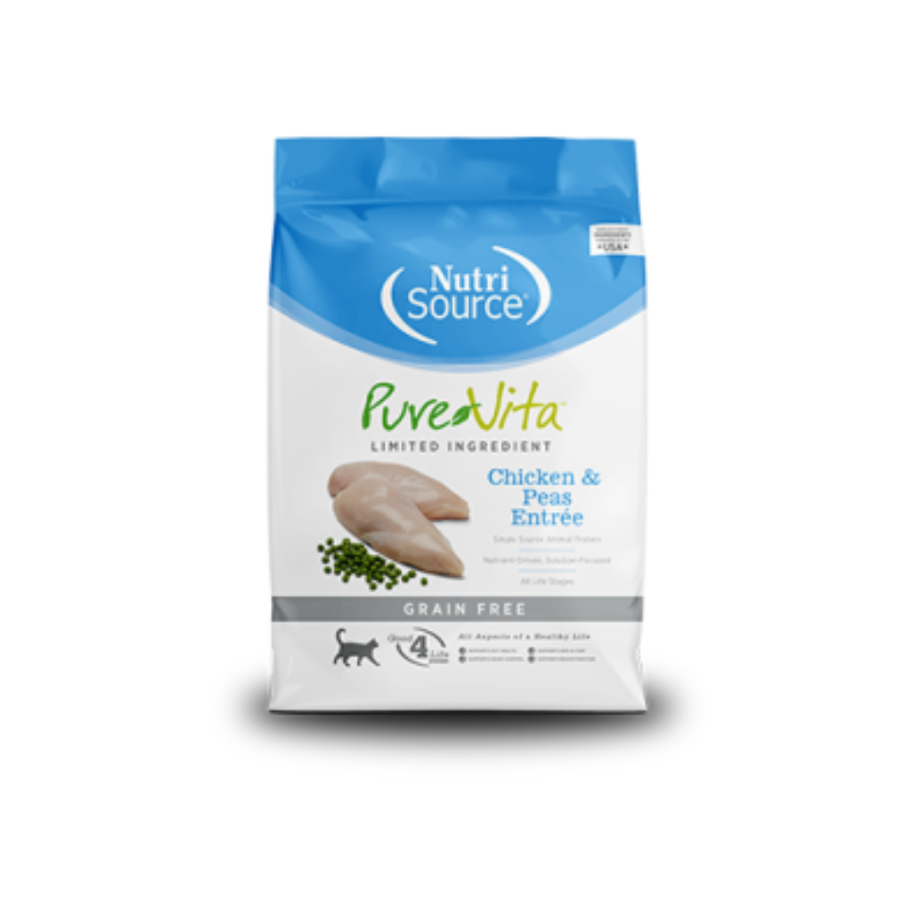 NutriSource PureVita Limited Ingredient Chicken & Peas Entrée Grain Free Dry Cat Food