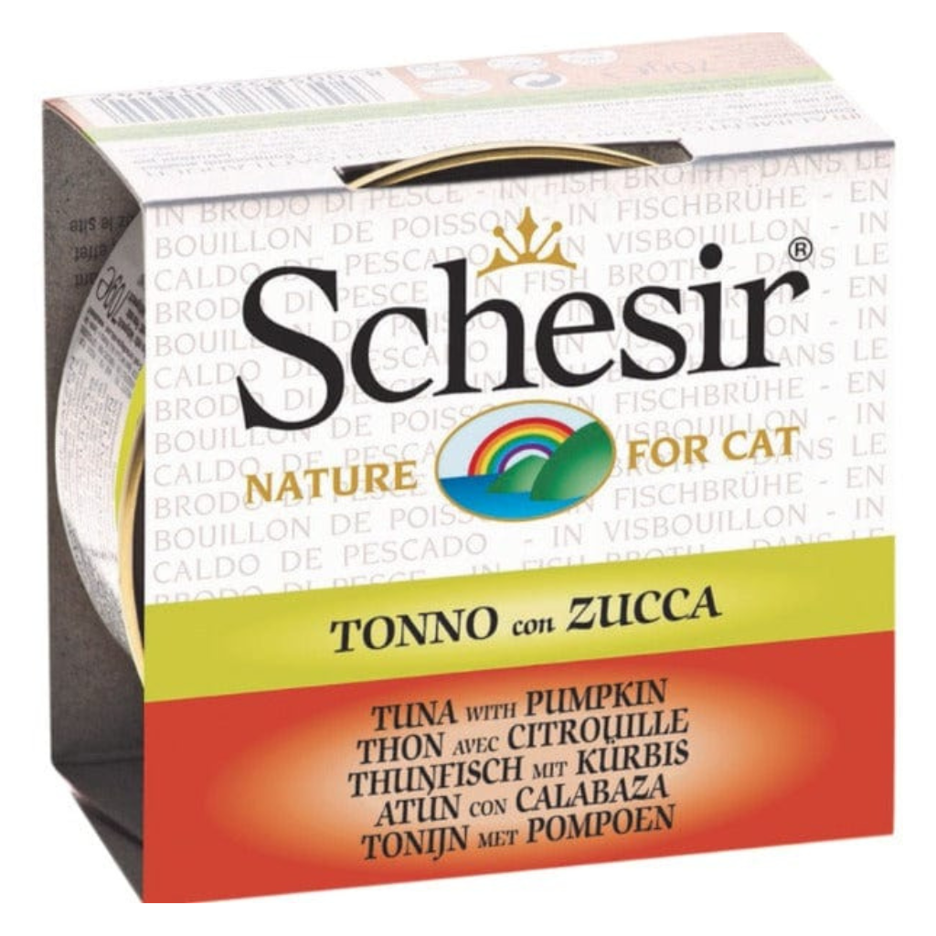 Schesir Tuna With Pumpkin In Fish Broth Cat Can