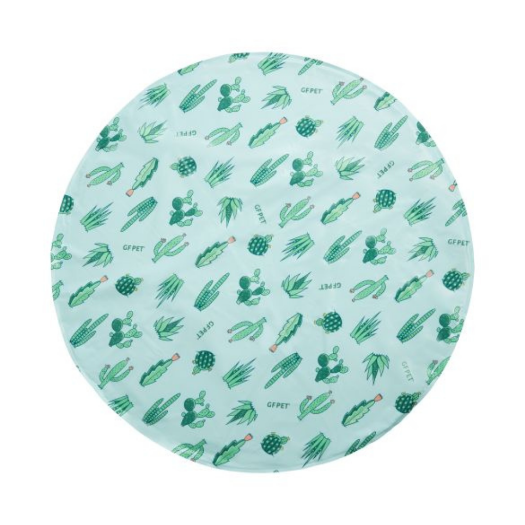 GF Pet Ice Mat Round - Aqua Cactus