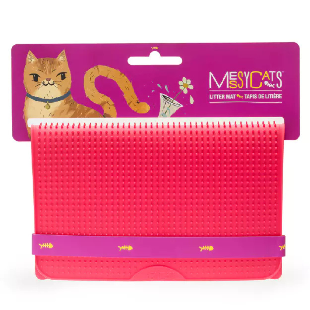 Messy Cats Silicone Litter Mat with Graduated Spikes - Watermelon