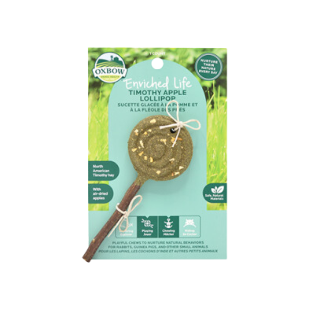 Oxbow Enriched Life Timothy Lollipop Apple Toy