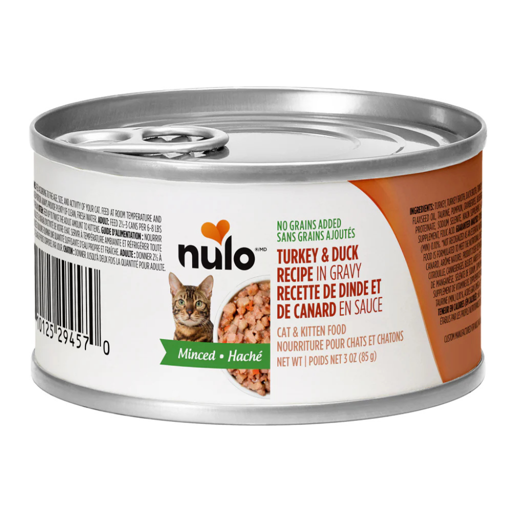 Nulo Minced Turkey & Duck Recipe In Gravy Cat Can