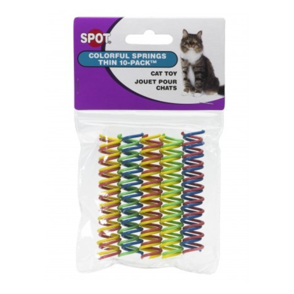 SPOT Colourful Springs Thin 10 Pack Cat Toys
