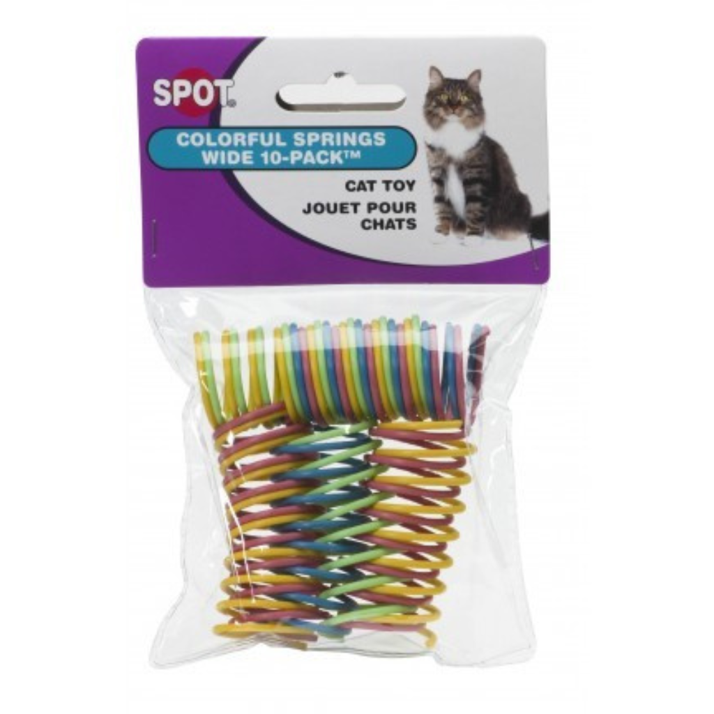 SPOT Colourful Springs Wide 10 Pack Cat Toys