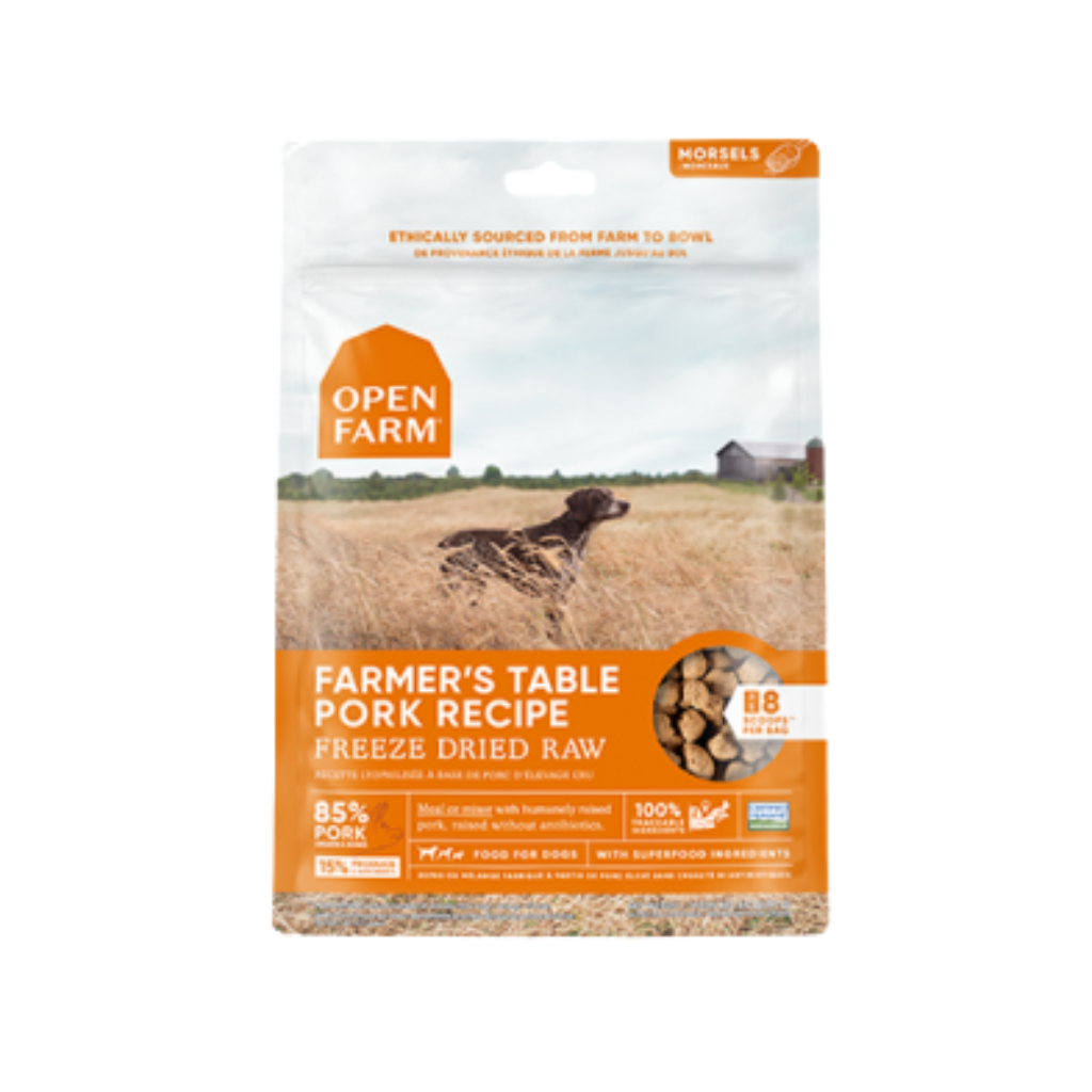 Open Farm Freeze Dried Raw Farmer's Table Pork Dog Food