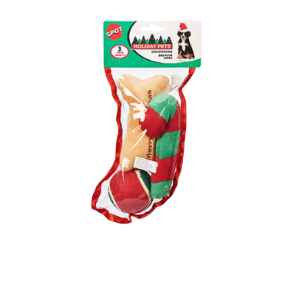 SPOT Holiday Stocking Small 3 Pack Dog Toy