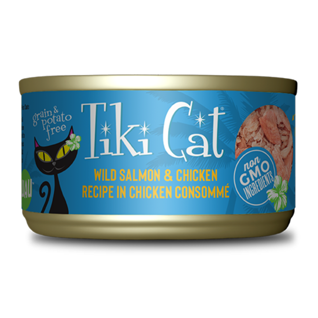 Tiki Cat Luau - Wild Salmon & Chicken Cat Can