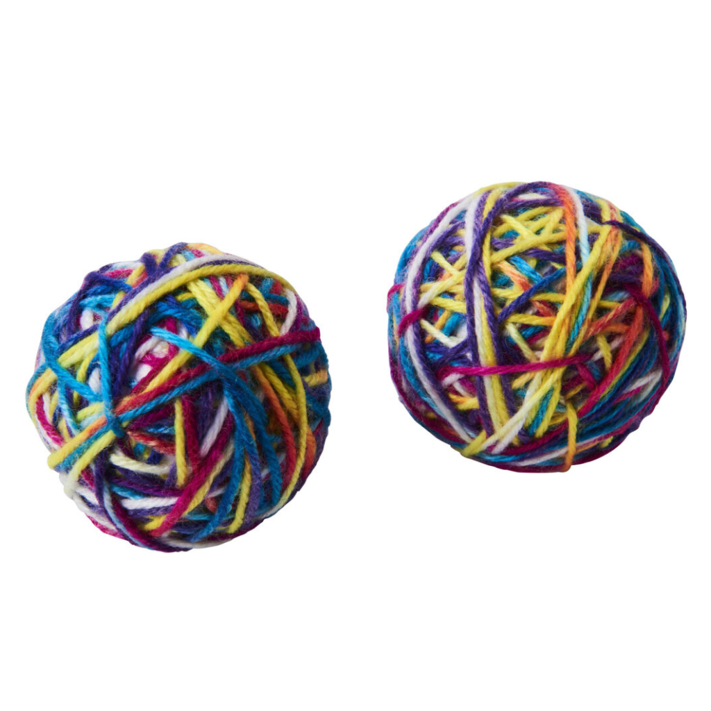SPOT Sew Much Fun Yarn Ball 2.5" 2 pack Cat Toy