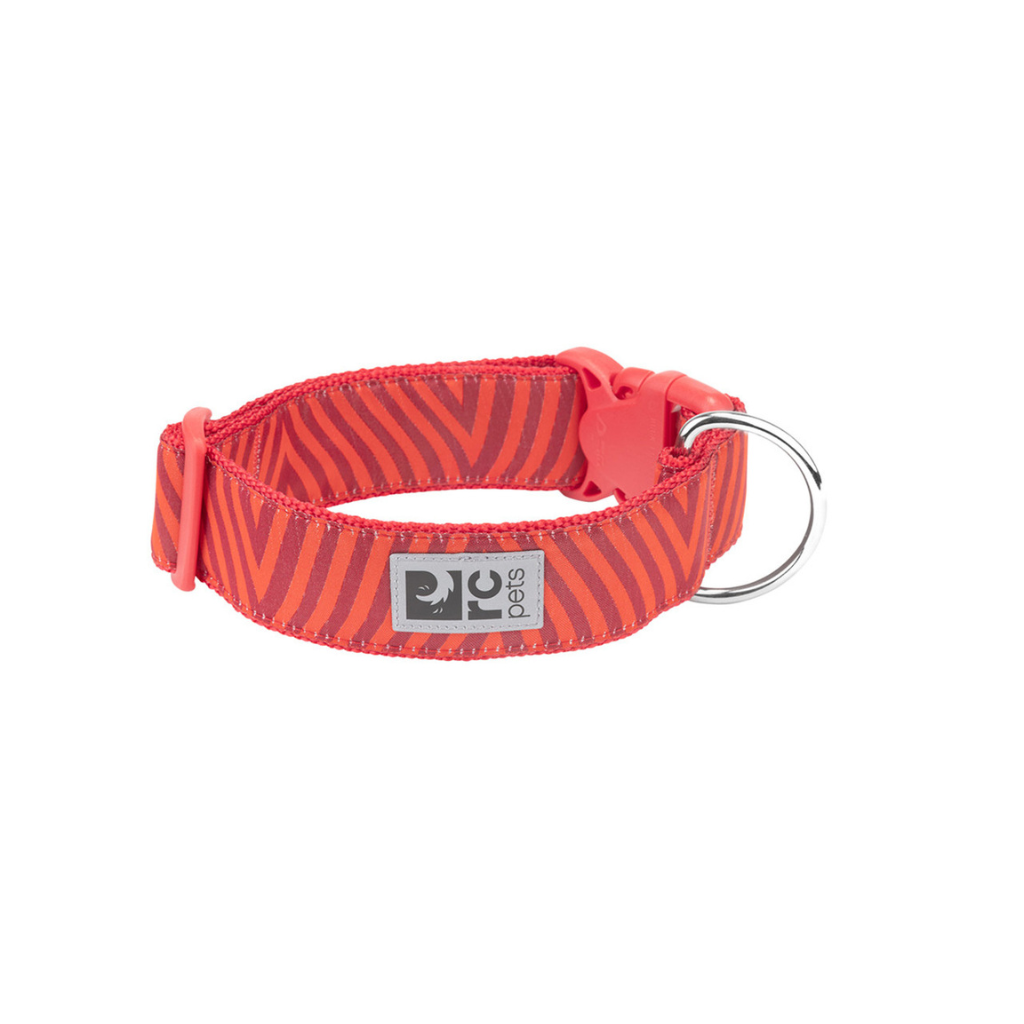 RC Pets Wide Clip Dog Collar - Goji Chevron
