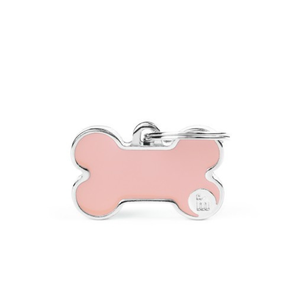 My Family Engravable Tags - Basic Handmade - Bone Pink Small