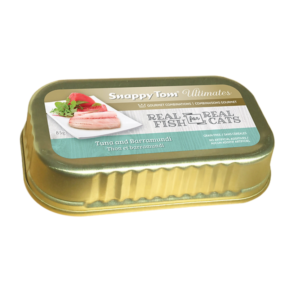 Snappy Tom Ultimates Tuna with Barramundi Cat Can