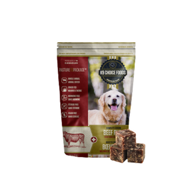 K9 Choice Foods Beef Plus Frozen Dog Food