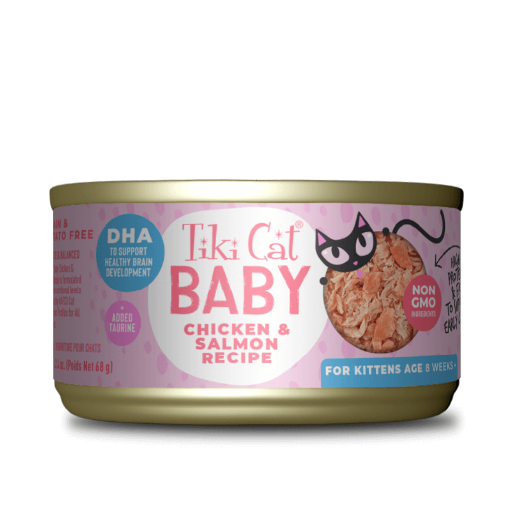 Tiki Cat Baby - Whole Foods with Chicken & Salmon Recipe Cat Can