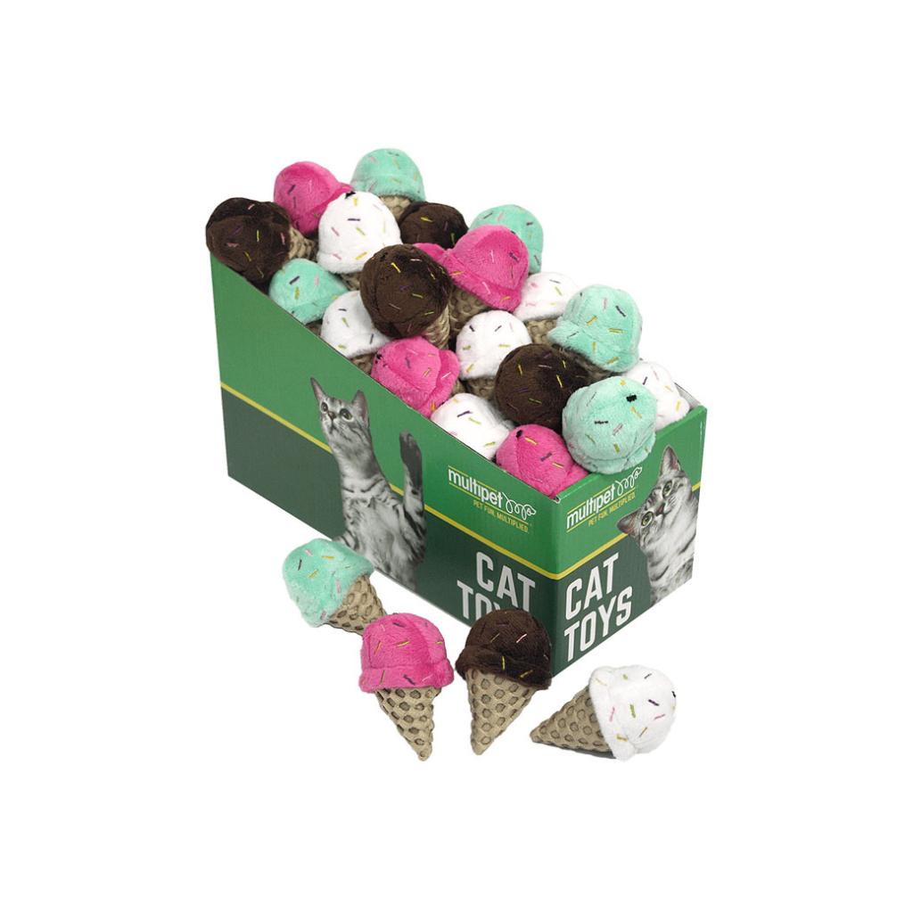 Multipet Ice Cream Cone Cat Toy