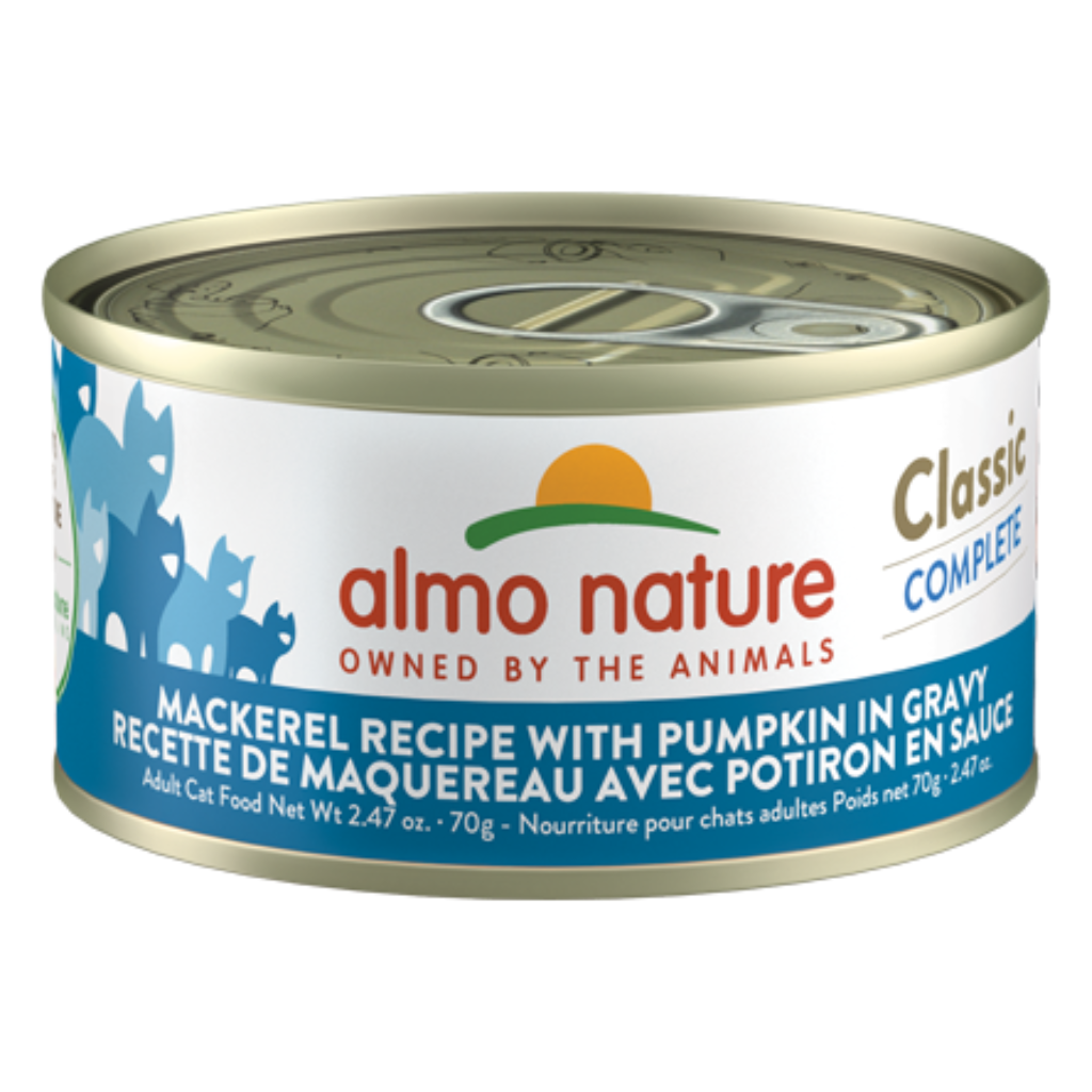 Almo Nature Classic Complete - Mackerel Recipe with Pumpkin in gravy Cat Can