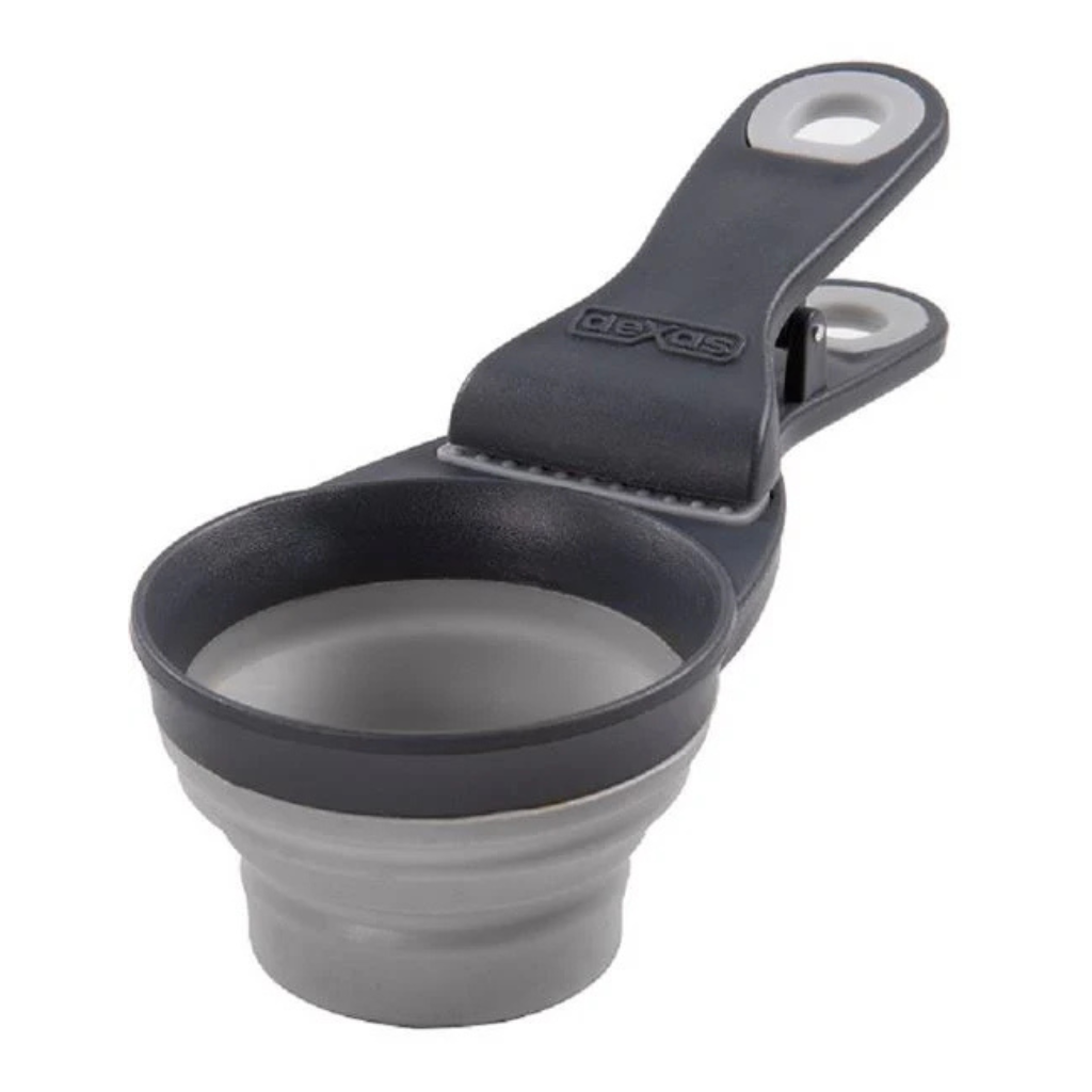 Dexas Collapsible Collapsible Animal Cup KlipScoop, Dexas 3 In 1 Gray