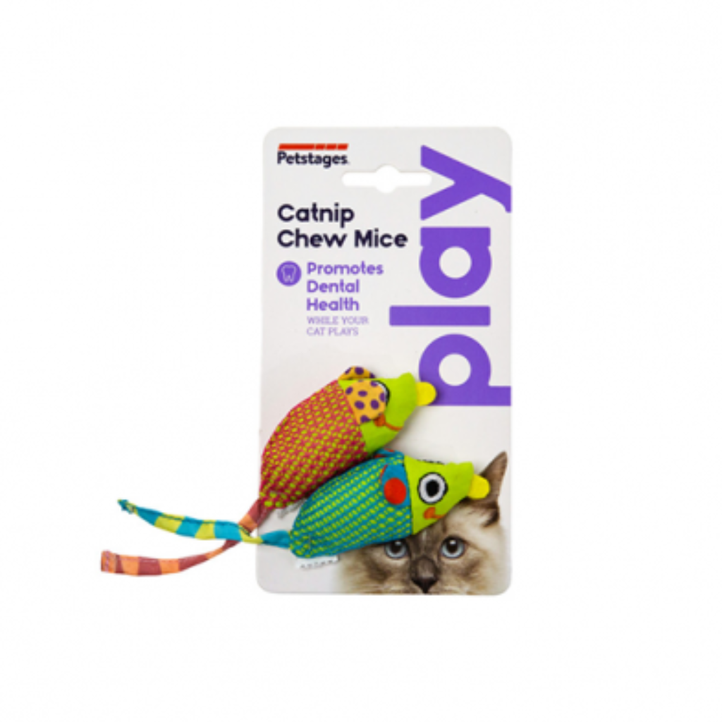 Petstages Catnip Dental Health Chew Mice (2 Pack)