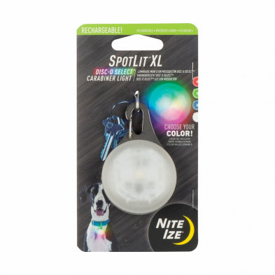 Nite Ize SpotLit Rechargeable Collar Light Disco-O Select Extra Large