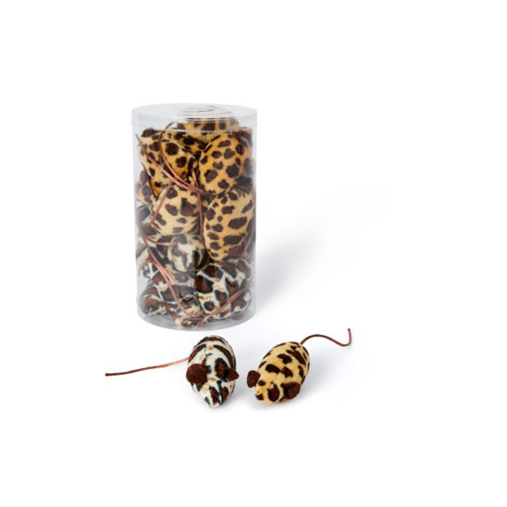 Budz White & Beige Mouse Cat Toy