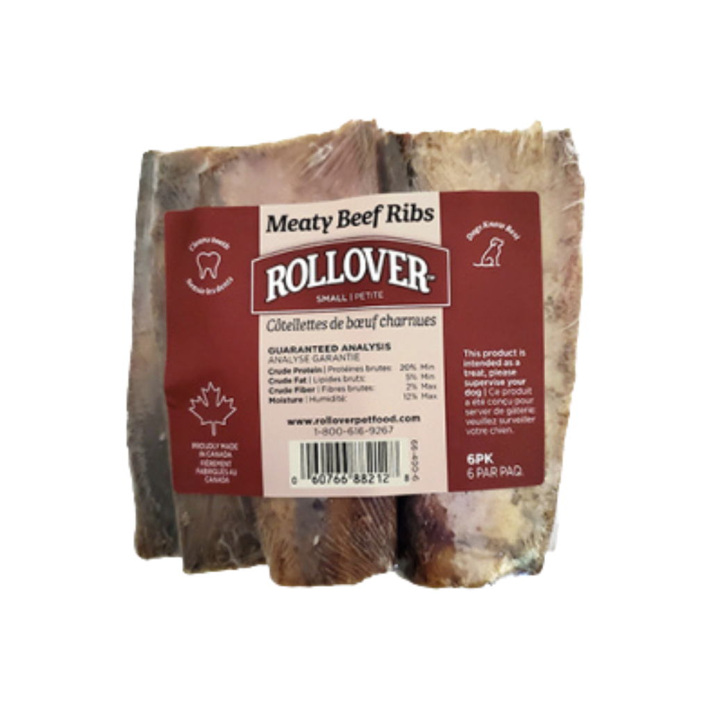 Rollover Meaty Beef Rib Bones Small (6 Pack)