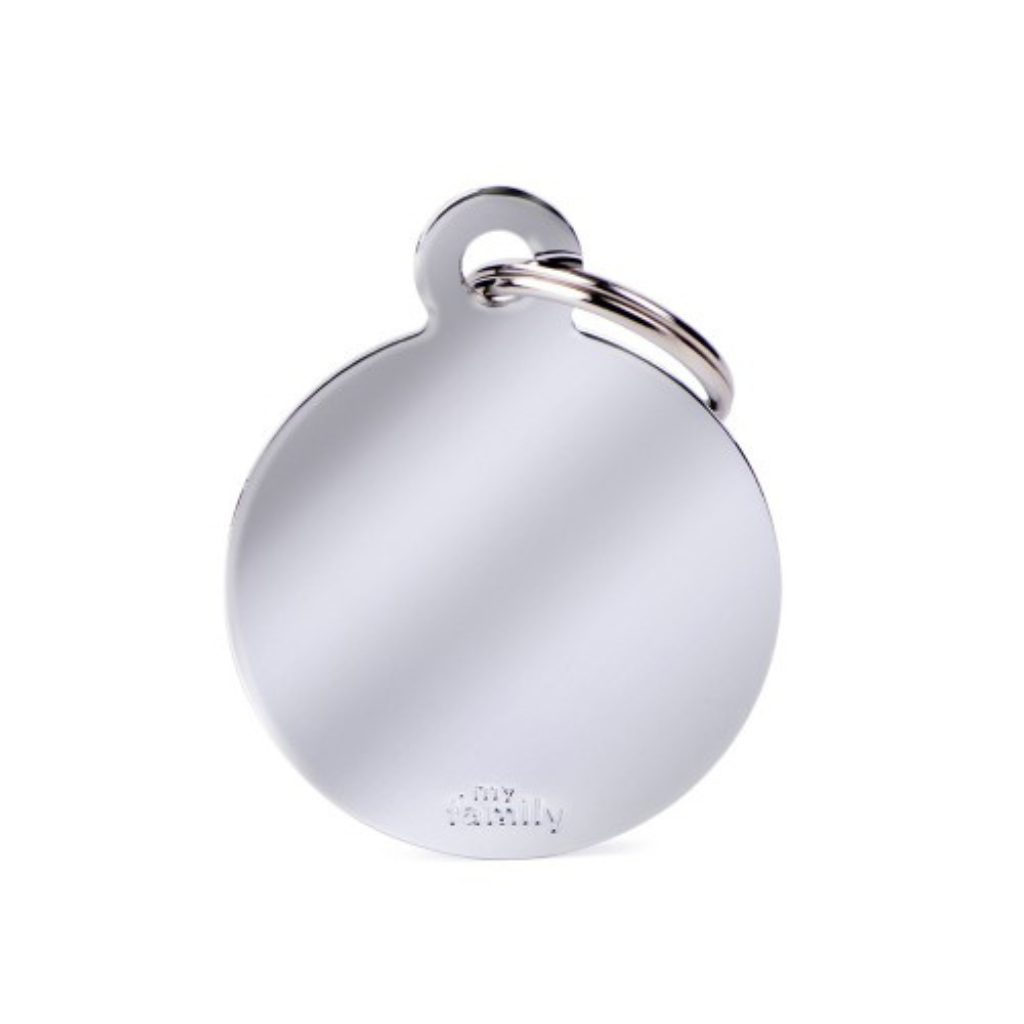 My Family Engravable Tags - Basic - Chrome-Plated Brass Large