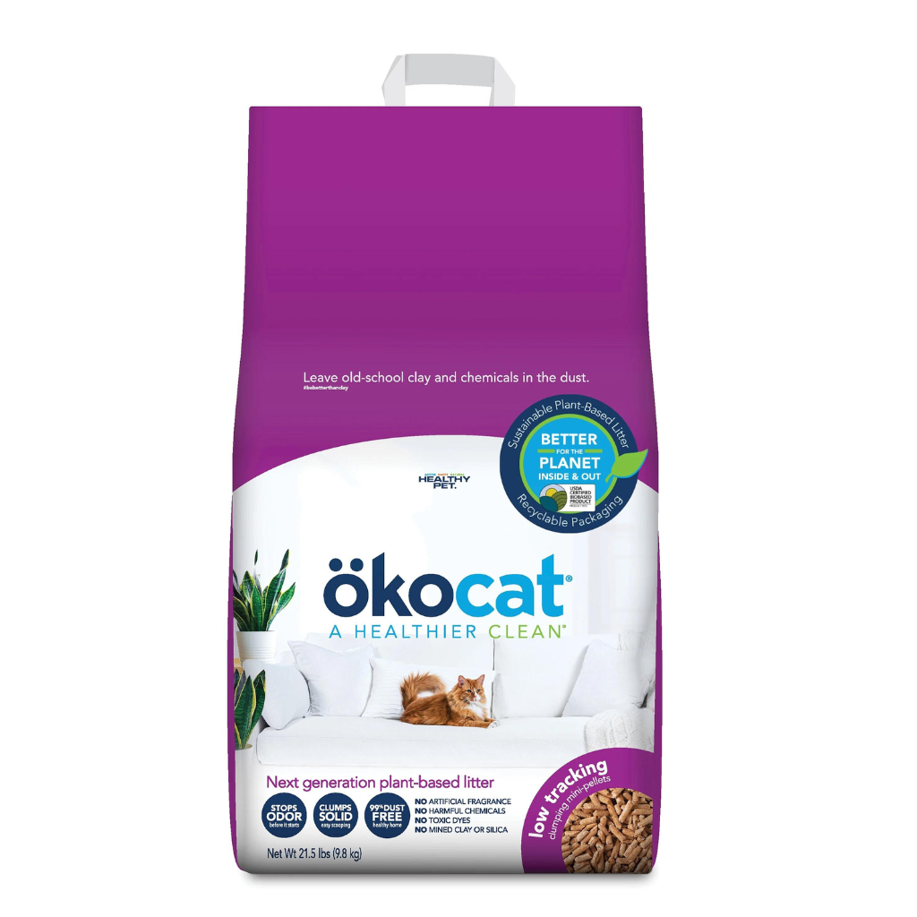 ökocat Low Tracking, Less Mess Mini-Pellets Clumping Wood Cat Litter