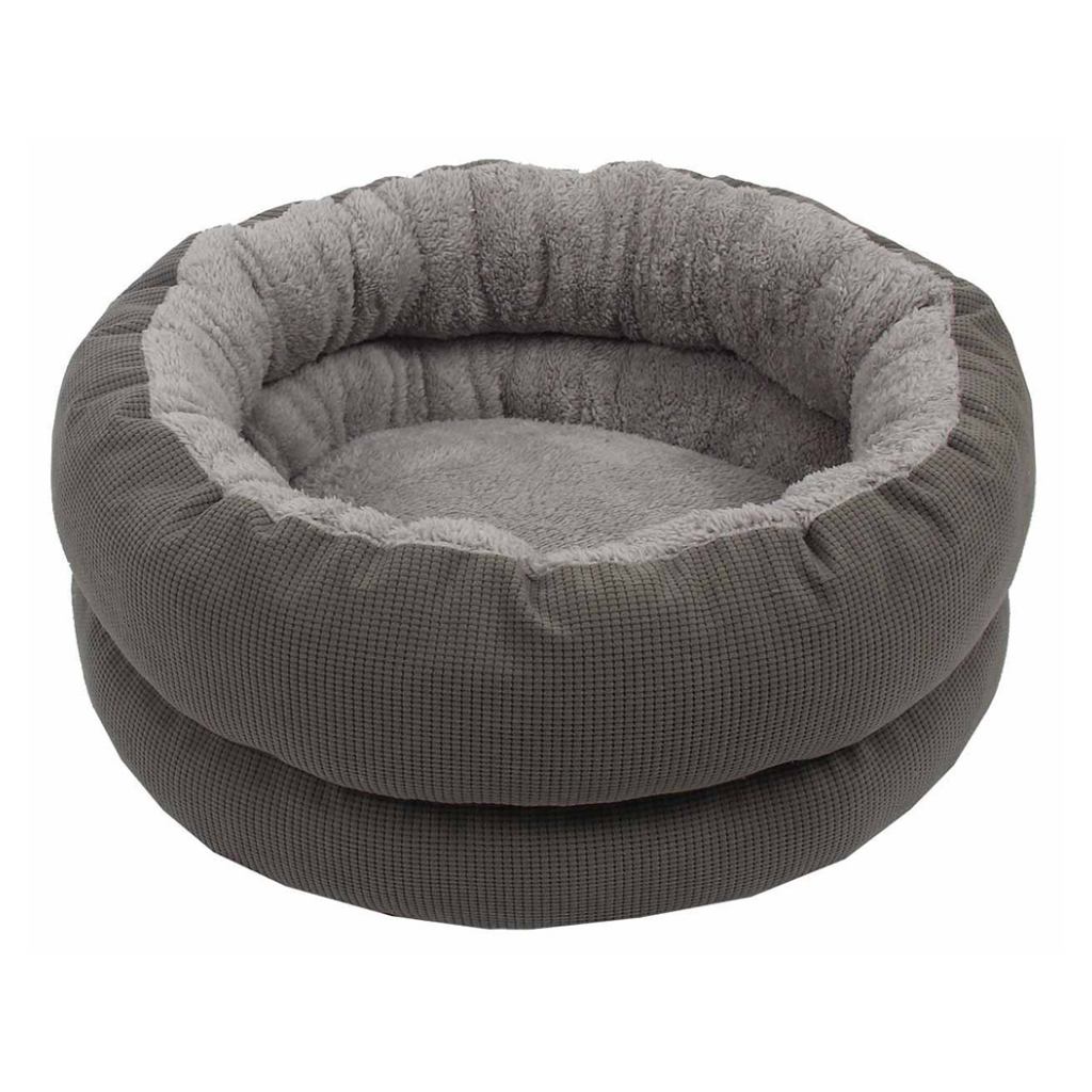 CUMFY Fleece/Corduroy Round Bed - Deep Grey