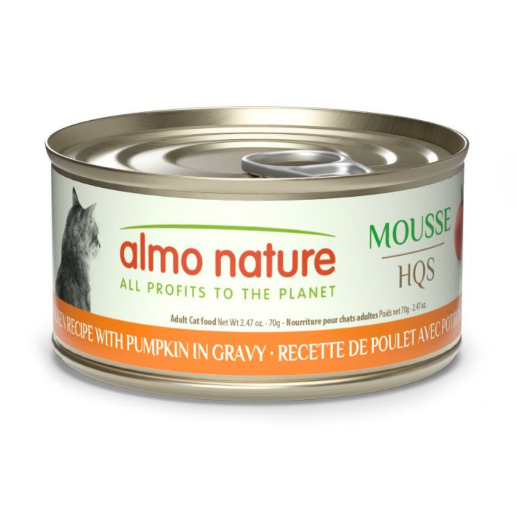Almo Nature HQS Natural Mousse - Chicken Recipe with Pumpkin in gravy Cat Can