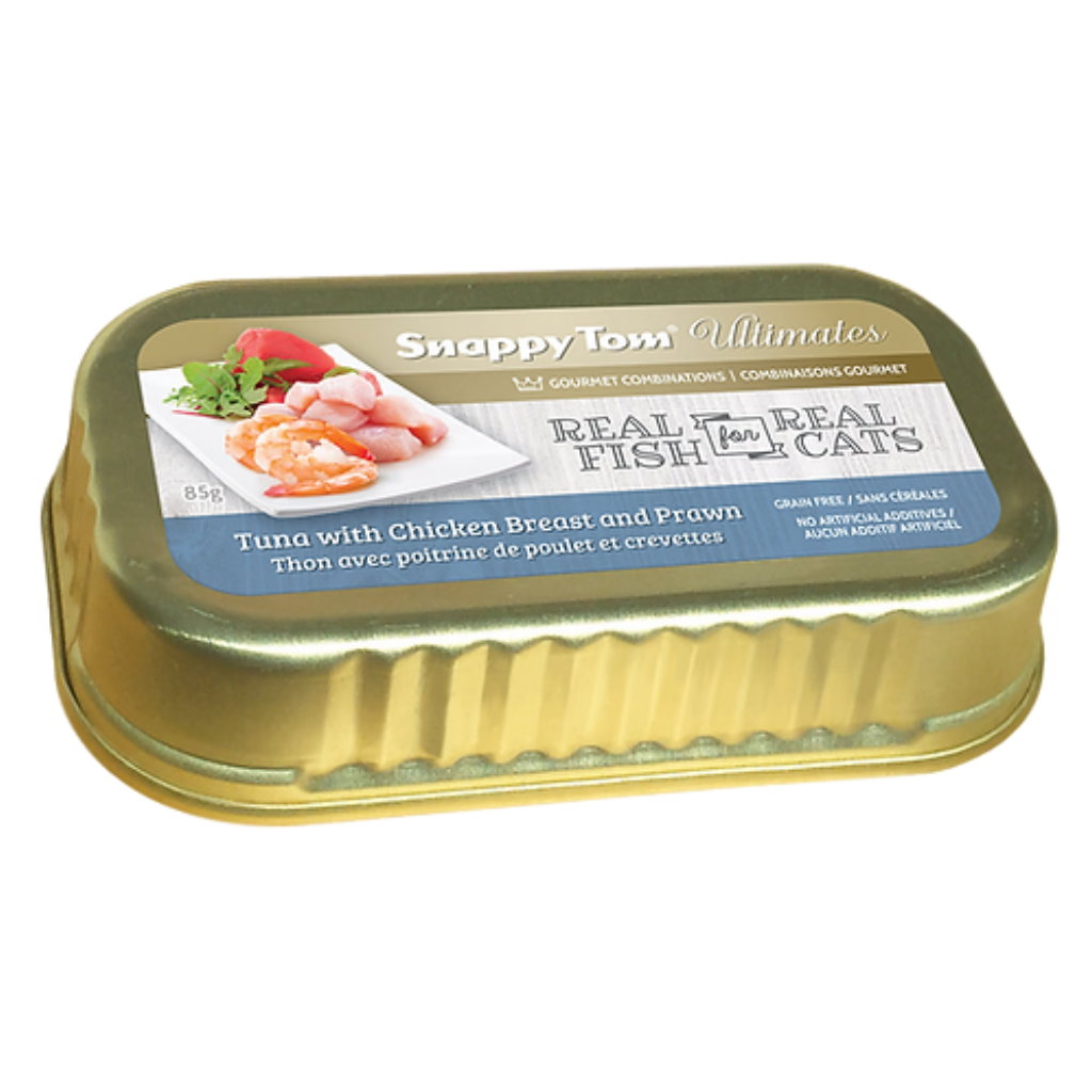 Snappy Tom Ultimates Tuna with Chicken Breast and Prawn Cat Can