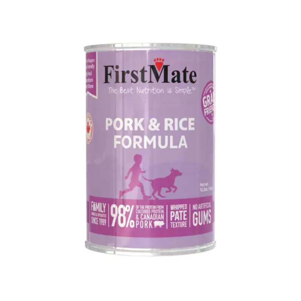 FirstMate Grain Friendly Pork with Rice Dog Can