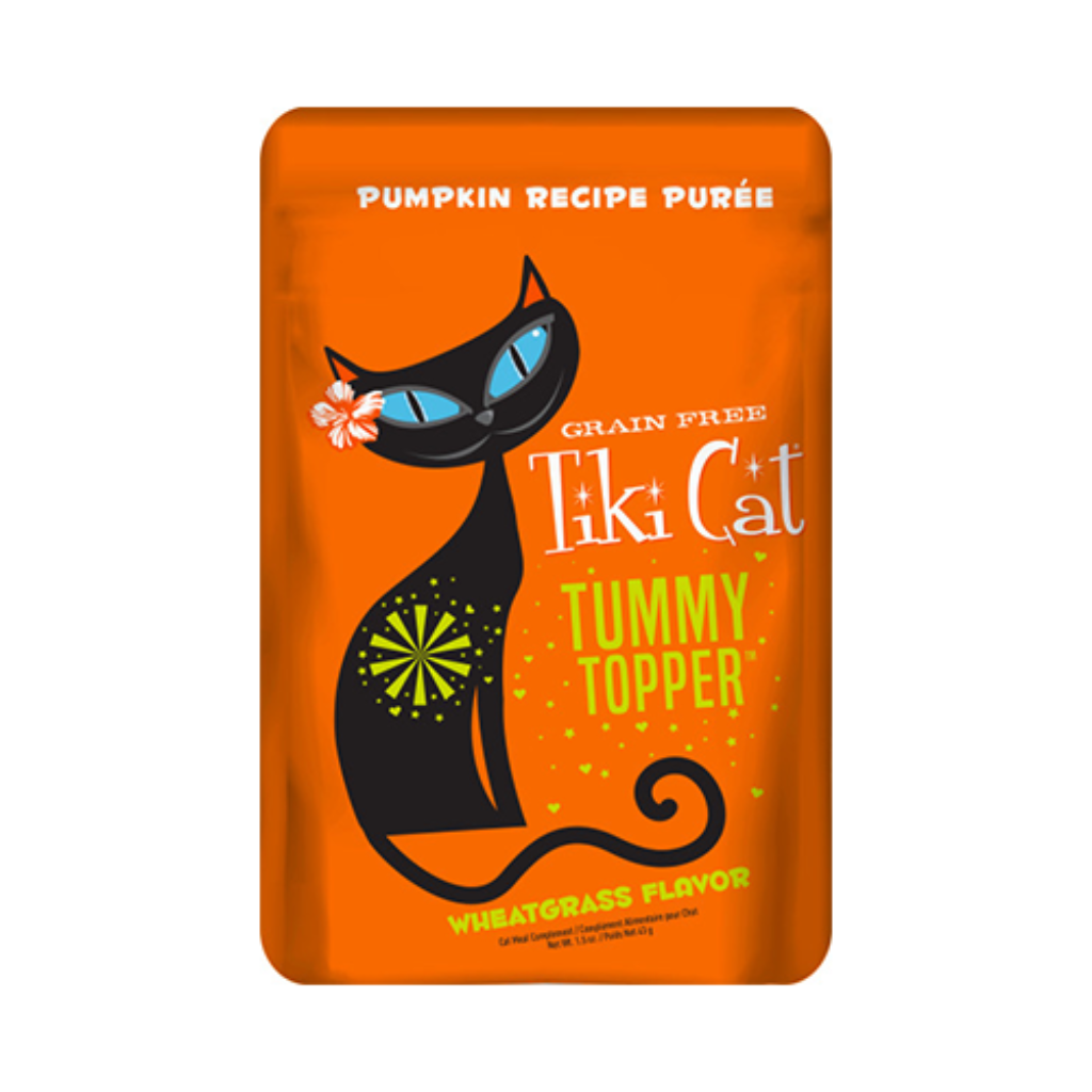 Tiki Cat Tummy Topper Pumpkin Recipe Puree Grain Free Topper for Cats