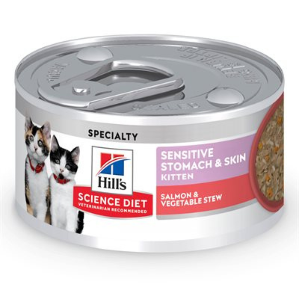 Hill's Science Diet Kitten Sensitive Stomach & Skin Salmon & Vegetable Stew