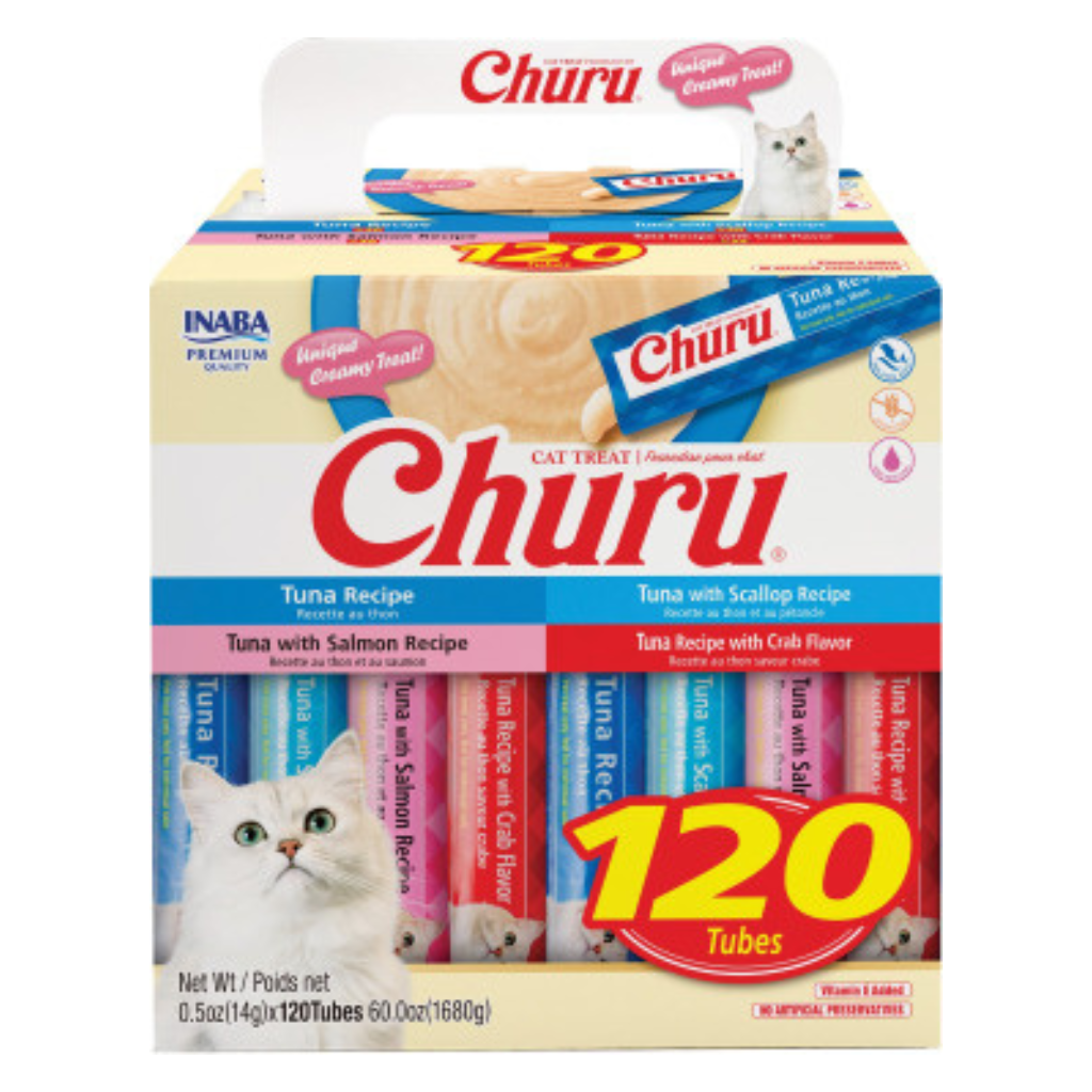 INABA Churu 120 Pack Tuna Variety Box for Cats